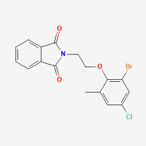 molecular formula C17H13BrClNO3 B3505681 2-[2-(2-bromo-4-chloro-6-methylphenoxy)ethyl]-1H-isoindole-1,3(2H)-dione 