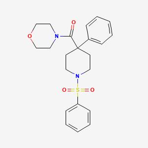 molecular formula C22H26N2O4S B3505688 4-{[4-phenyl-1-(phenylsulfonyl)-4-piperidinyl]carbonyl}morpholine 
