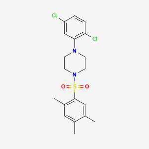 molecular formula C19H22Cl2N2O2S B3505700 1-(2,5-dichlorophenyl)-4-[(2,4,5-trimethylphenyl)sulfonyl]piperazine 