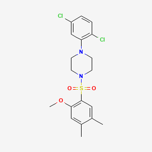 molecular formula C19H22Cl2N2O3S B3505703 1-(2,5-dichlorophenyl)-4-[(2-methoxy-4,5-dimethylphenyl)sulfonyl]piperazine 