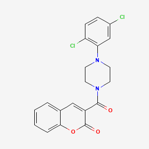 molecular formula C20H16Cl2N2O3 B3505707 3-{[4-(2,5-dichlorophenyl)-1-piperazinyl]carbonyl}-2H-chromen-2-one 