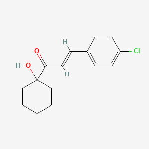 molecular formula C15H17ClO2 B3505724 3-(4-chlorophenyl)-1-(1-hydroxycyclohexyl)prop-2-en-1-one 