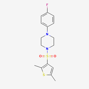 molecular formula C16H19FN2O2S2 B3505725 1-[(2,5-dimethyl-3-thienyl)sulfonyl]-4-(4-fluorophenyl)piperazine 