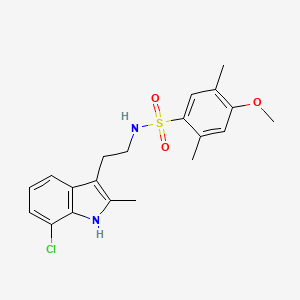 molecular formula C20H23ClN2O3S B3505745 N-[2-(7-chloro-2-methyl-1H-indol-3-yl)ethyl]-4-methoxy-2,5-dimethylbenzenesulfonamide 