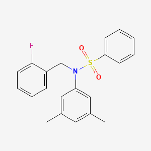molecular formula C21H20FNO2S B3505746 N-(3,5-dimethylphenyl)-N-(2-fluorobenzyl)benzenesulfonamide 