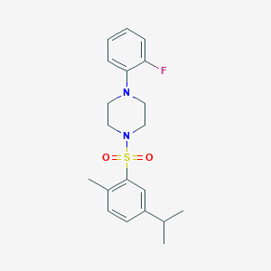 molecular formula C20H25FN2O2S B3505752 1-(2-fluorophenyl)-4-[(5-isopropyl-2-methylphenyl)sulfonyl]piperazine 