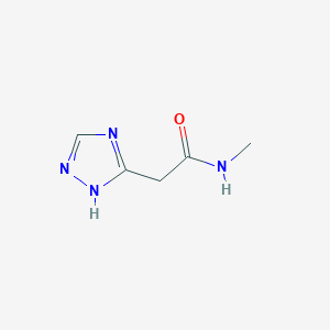 molecular formula C5H8N4O B3505792 N-methyl-2-(4H-1,2,4-triazol-3-yl)acetamide 