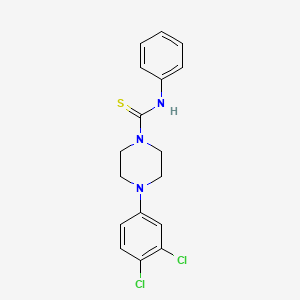 molecular formula C17H17Cl2N3S B3505797 4-(3,4-dichlorophenyl)-N-phenyl-1-piperazinecarbothioamide 