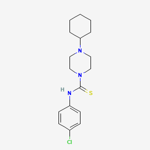molecular formula C17H24ClN3S B3505832 N-(4-chlorophenyl)-4-cyclohexyl-1-piperazinecarbothioamide 
