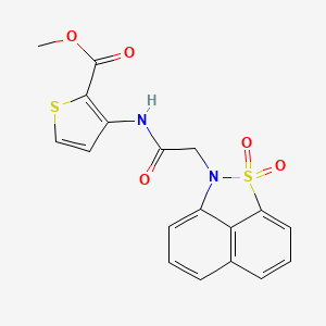 methyl 3-{[(1,1-dioxido-2H-naphtho[1,8-cd]isothiazol-2-yl)acetyl]amino}-2-thiophenecarboxylate