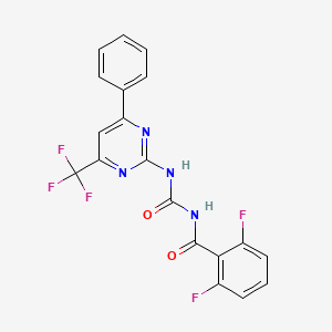 molecular formula C19H11F5N4O2 B3505923 2,6-difluoro-N-({[4-phenyl-6-(trifluoromethyl)pyrimidin-2-yl]amino}carbonyl)benzamide 