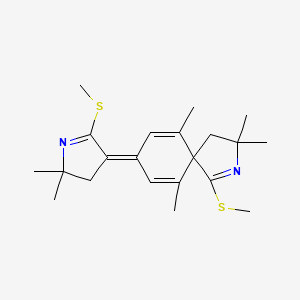 molecular formula C21H30N2S2 B3505935 8-[5,5-dimethyl-2-(methylthio)-4,5-dihydro-3H-pyrrol-3-ylidene]-3,3,6,10-tetramethyl-1-(methylthio)-2-azaspiro[4.5]deca-1,6,9-triene 