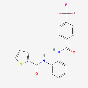 molecular formula C19H13F3N2O2S B3505948 N-(2-{[4-(trifluoromethyl)benzoyl]amino}phenyl)thiophene-2-carboxamide 