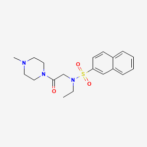 molecular formula C19H25N3O3S B3505954 N-ethyl-N-[2-(4-methyl-1-piperazinyl)-2-oxoethyl]-2-naphthalenesulfonamide 