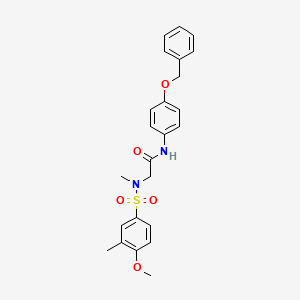 molecular formula C24H26N2O5S B3505977 N~1~-[4-(benzyloxy)phenyl]-N~2~-[(4-methoxy-3-methylphenyl)sulfonyl]-N~2~-methylglycinamide 