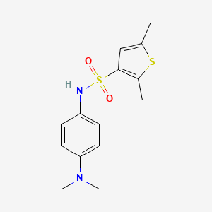 molecular formula C14H18N2O2S2 B3505999 N-[4-(dimethylamino)phenyl]-2,5-dimethylthiophene-3-sulfonamide 