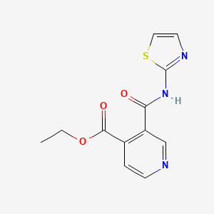 molecular formula C12H11N3O3S B3506041 ethyl 3-[(1,3-thiazol-2-ylamino)carbonyl]isonicotinate 
