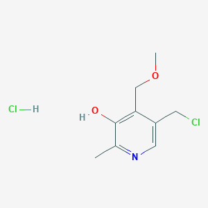 molecular formula C9H13Cl2NO2 B3506055 5-(chloromethyl)-4-(methoxymethyl)-2-methyl-3-pyridinol hydrochloride 