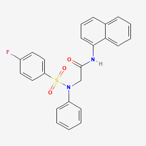 molecular formula C24H19FN2O3S B3506071 N~2~-[(4-fluorophenyl)sulfonyl]-N~1~-1-naphthyl-N~2~-phenylglycinamide 