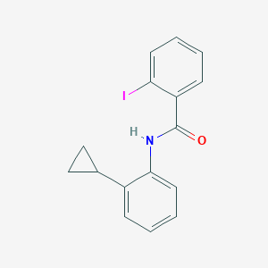 molecular formula C16H14INO B3506136 N-(2-cyclopropylphenyl)-2-iodobenzamide 