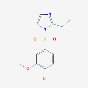 molecular formula C12H13BrN2O3S B350614 1-[(4-bromo-3-methoxyphenyl)sulfonyl]-2-ethyl-1H-imidazole CAS No. 853902-57-5