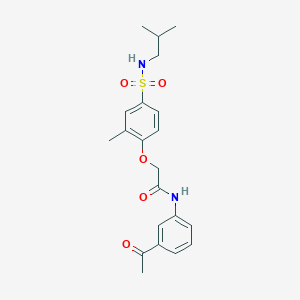 molecular formula C21H26N2O5S B3506154 N-(3-acetylphenyl)-2-{4-[(isobutylamino)sulfonyl]-2-methylphenoxy}acetamide 
