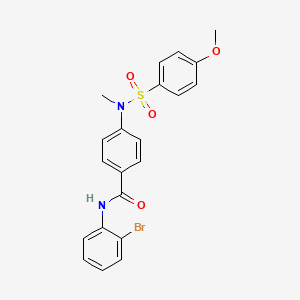 molecular formula C21H19BrN2O4S B3506156 N-(2-bromophenyl)-4-[[(4-methoxyphenyl)sulfonyl](methyl)amino]benzamide 