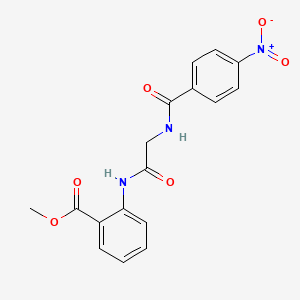 molecular formula C17H15N3O6 B3506163 methyl 2-{[N-(4-nitrobenzoyl)glycyl]amino}benzoate 