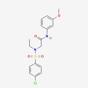 molecular formula C17H19ClN2O4S B3506177 N~2~-[(4-chlorophenyl)sulfonyl]-N~2~-ethyl-N~1~-(3-methoxyphenyl)glycinamide 