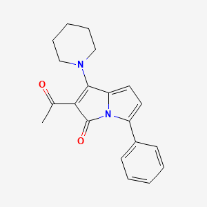 molecular formula C20H20N2O2 B3506194 2-acetyl-5-phenyl-1-piperidin-1-yl-3H-pyrrolizin-3-one 