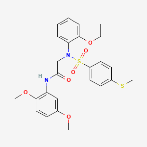 molecular formula C25H28N2O6S2 B3506198 N~1~-(2,5-dimethoxyphenyl)-N~2~-(2-ethoxyphenyl)-N~2~-{[4-(methylthio)phenyl]sulfonyl}glycinamide 