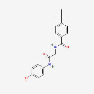 molecular formula C20H24N2O3 B3506212 4-tert-butyl-N-{2-[(4-methoxyphenyl)amino]-2-oxoethyl}benzamide 