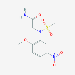 molecular formula C10H13N3O6S B3506243 N~2~-(2-methoxy-5-nitrophenyl)-N~2~-(methylsulfonyl)glycinamide 