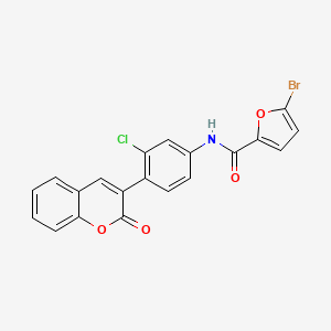 molecular formula C20H11BrClNO4 B3506253 5-bromo-N-[3-chloro-4-(2-oxo-2H-chromen-3-yl)phenyl]-2-furamide 