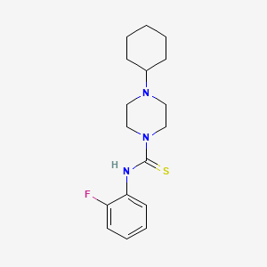 molecular formula C17H24FN3S B3506276 4-cyclohexyl-N-(2-fluorophenyl)-1-piperazinecarbothioamide 