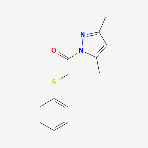 molecular formula C13H14N2OS B3506286 3,5-dimethyl-1-[(phenylthio)acetyl]-1H-pyrazole 