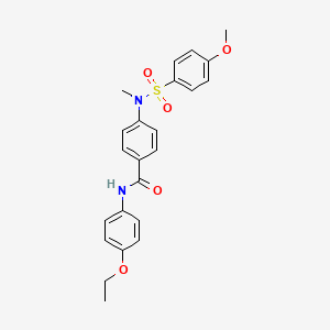 molecular formula C23H24N2O5S B3506306 N-(4-ethoxyphenyl)-4-[[(4-methoxyphenyl)sulfonyl](methyl)amino]benzamide 