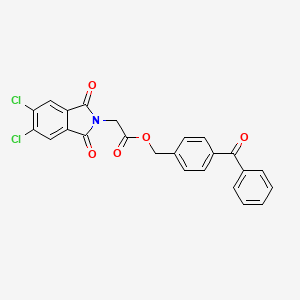 molecular formula C24H15Cl2NO5 B3506323 4-benzoylbenzyl (5,6-dichloro-1,3-dioxo-1,3-dihydro-2H-isoindol-2-yl)acetate 