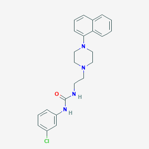 molecular formula C23H25ClN4O B3506343 N-(3-chlorophenyl)-N'-{2-[4-(1-naphthyl)-1-piperazinyl]ethyl}urea 