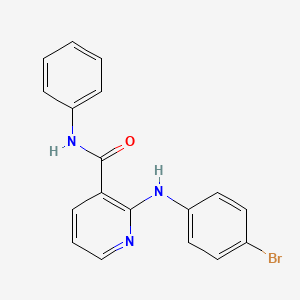molecular formula C18H14BrN3O B3506371 2-[(4-bromophenyl)amino]-N-phenylnicotinamide 