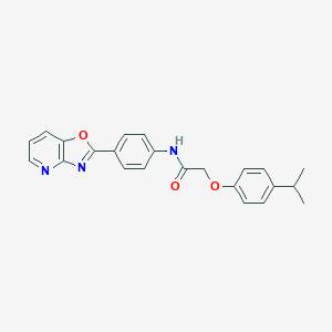 molecular formula C23H21N3O3 B350639 2-(4-isopropylphenoxy)-N-(4-[1,3]oxazolo[4,5-b]pyridin-2-ylphenyl)acetamide CAS No. 442522-41-0