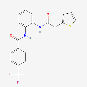 molecular formula C20H15F3N2O2S B3506400 N-{2-[(2-thienylacetyl)amino]phenyl}-4-(trifluoromethyl)benzamide 