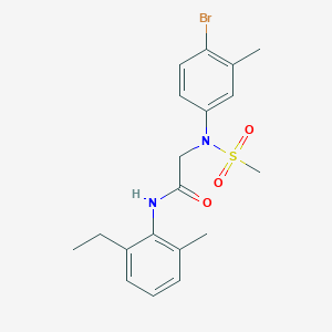 molecular formula C19H23BrN2O3S B3506428 N~2~-(4-bromo-3-methylphenyl)-N~1~-(2-ethyl-6-methylphenyl)-N~2~-(methylsulfonyl)glycinamide 