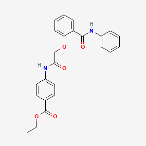 molecular formula C24H22N2O5 B3506453 ethyl 4-({[2-(anilinocarbonyl)phenoxy]acetyl}amino)benzoate 