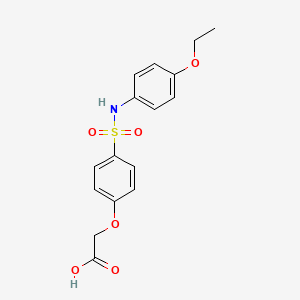 molecular formula C16H17NO6S B3506462 (4-{[(4-ethoxyphenyl)amino]sulfonyl}phenoxy)acetic acid 