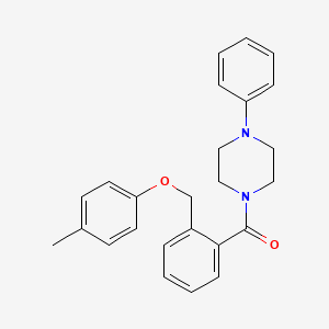 molecular formula C25H26N2O2 B3506467 1-{2-[(4-methylphenoxy)methyl]benzoyl}-4-phenylpiperazine 
