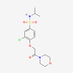 molecular formula C15H21ClN2O5S B3506479 3-chloro-N-isopropyl-4-[2-(4-morpholinyl)-2-oxoethoxy]benzenesulfonamide 