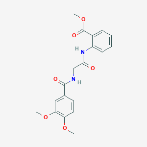 molecular formula C19H20N2O6 B3506531 methyl 2-{[N-(3,4-dimethoxybenzoyl)glycyl]amino}benzoate 