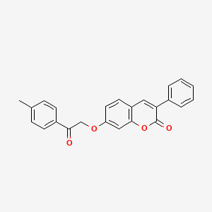 molecular formula C24H18O4 B3506537 7-[2-(4-methylphenyl)-2-oxoethoxy]-3-phenyl-2H-chromen-2-one 