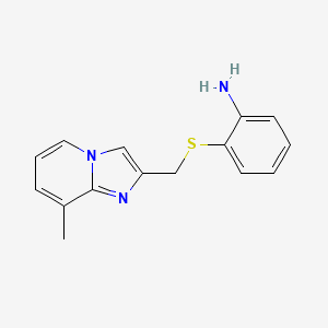 molecular formula C15H15N3S B3506568 (2-{[(8-methylimidazo[1,2-a]pyridin-2-yl)methyl]thio}phenyl)amine 